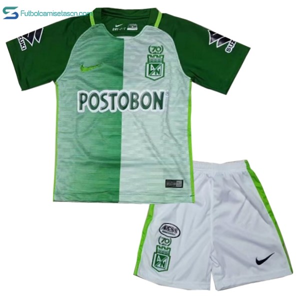 Camiseta Atlético Nacional Niños 1ª 2017/18